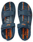 Paragon Men's Stylish Lightweight & Durable Blue Velcro Dailywear Sandals