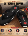 Paragon Men’s Cushioned Slippers with Arch Support & Soft Fabric Upper | Rubberised Sole