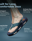 Paragon Men's Cushioned Slippers with Arch Support | Soft Fabric Upper, Rubberised Sole