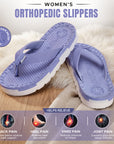 Paragon Womens Orthopedic Slippers with Arch Support & Cushioned Footbed | Lightweight, Anti-Sweat, Flexible with Strong Grip Sole