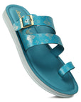 Paragon Women's Slip On Flat Teal Blue Sandals | Durable Dailywear Sandals