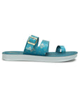 Paragon Women's Slip On Flat Teal Blue Sandals | Durable Dailywear Sandals