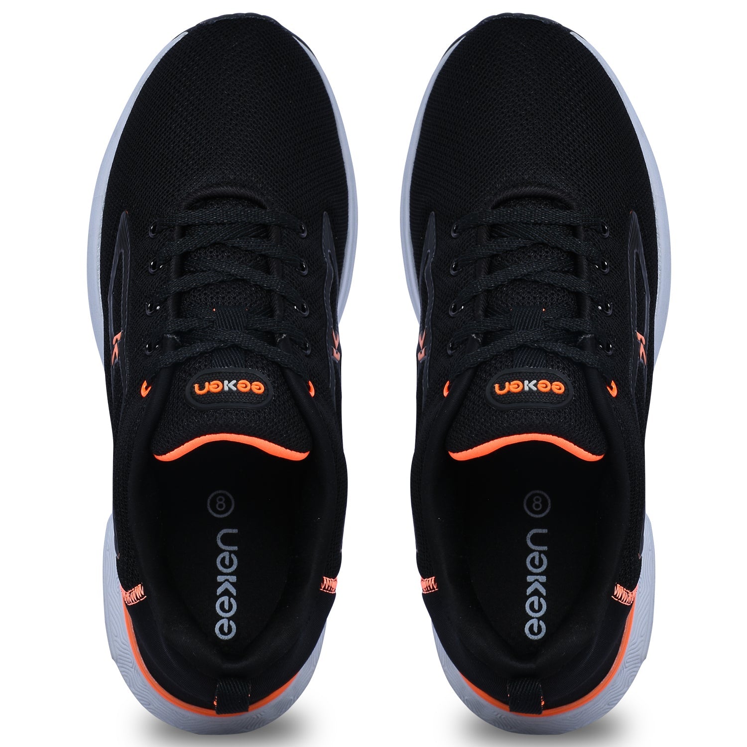 Eeken KESHGIA105 Black And Orange Lightweight Anti-Skid Walking Shoes For Men