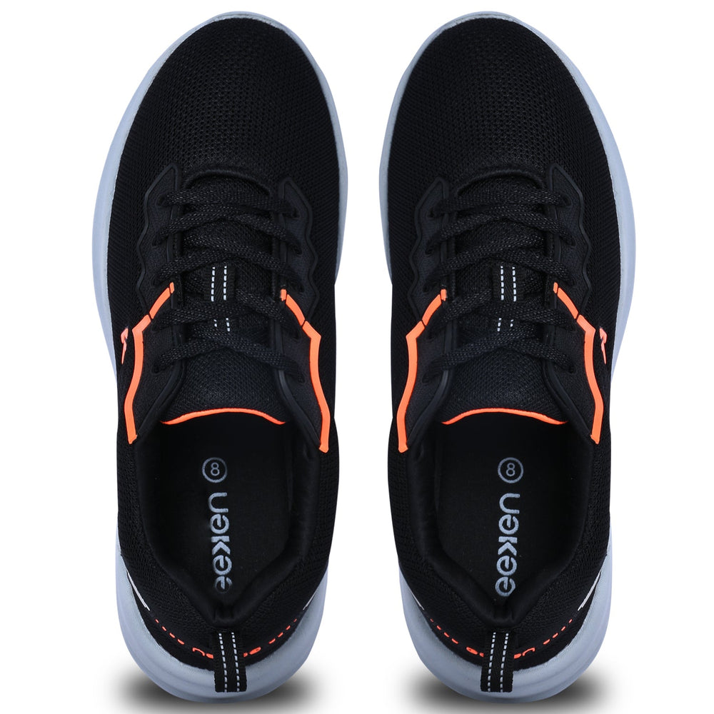 Eeken KESHGIA114 Black Lightweight Soft Cushioned Walking Shoes For Men