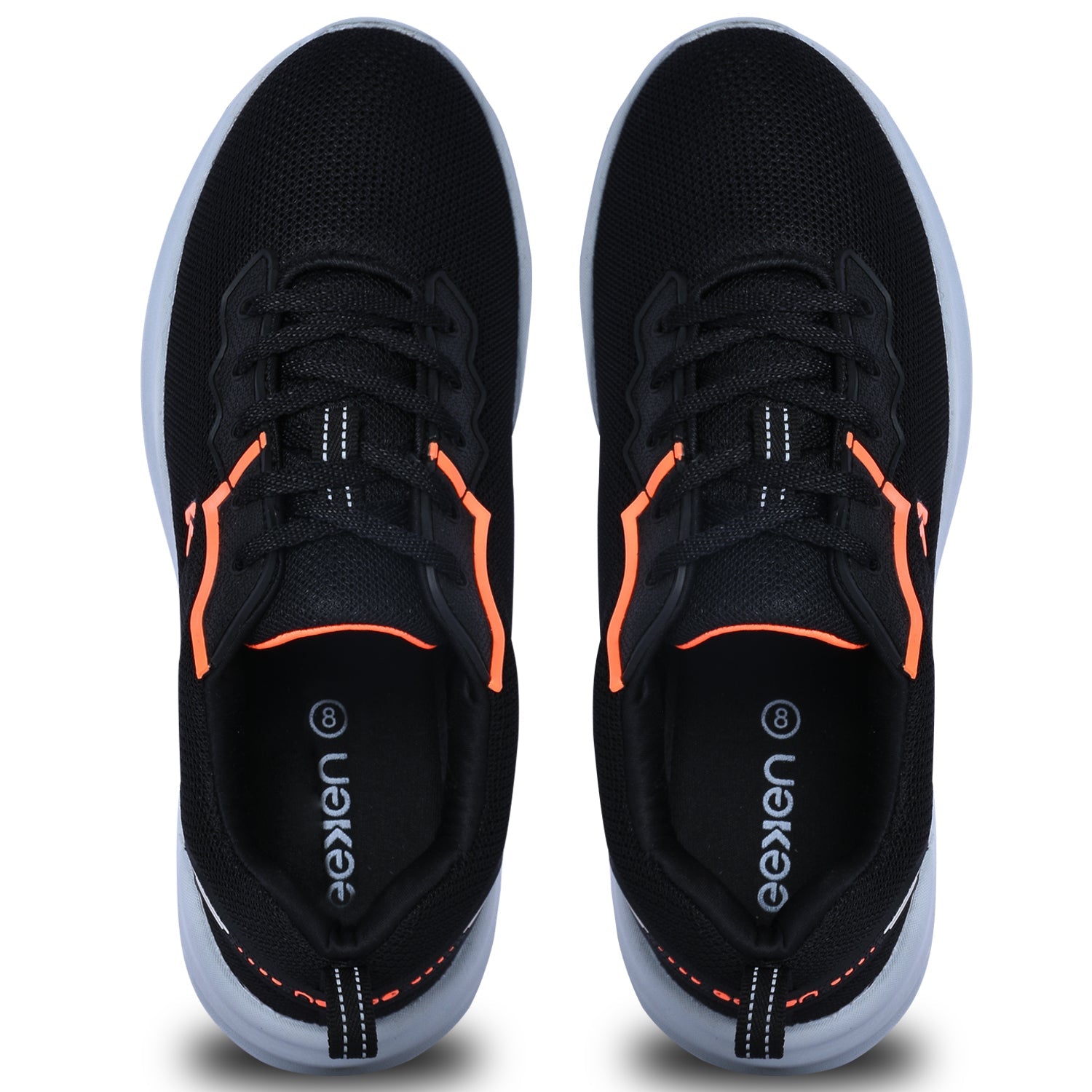 Eeken KESHGIA114 Black Lightweight Soft Cushioned Walking Shoes For Men