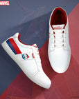 Marvel Men's White Casual Sneakers | Cushioned & Lace up Outdoor Style