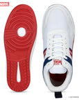 Marvel Men's White Casual Sneakers | Cushioned & Lace up Outdoor Style