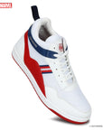 Marvel Men's White Casual Sneakers | Cushioned & Lace up Outdoor Style