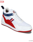 Marvel Men's White Casual Sneakers | Cushioned & Lace up Outdoor Style