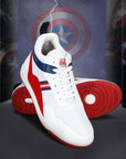 Marvel Men's White Casual Sneakers | Cushioned & Lace up Outdoor Style