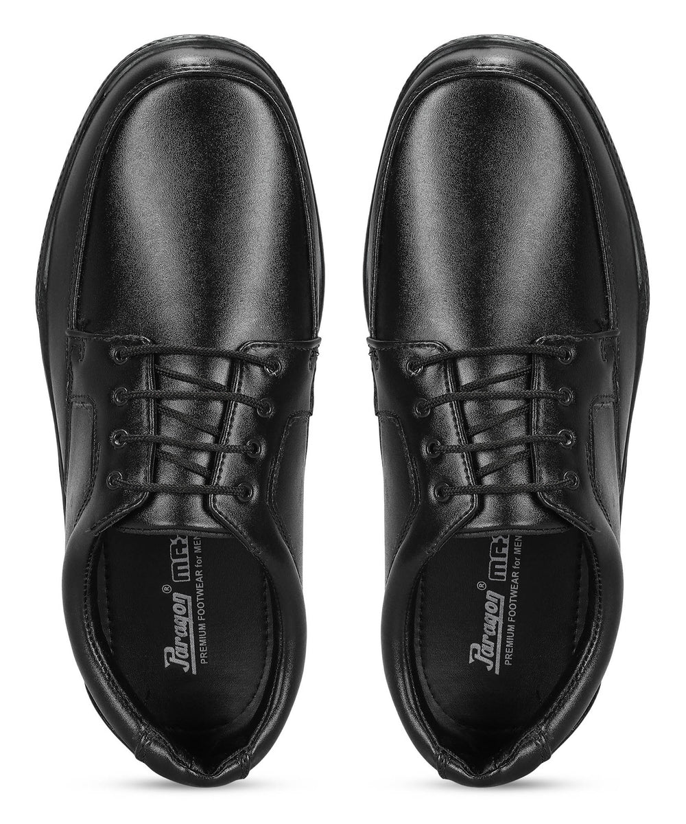 Paragon Men's Black Formal Slip On Shoes Durable Sturdy Outdoor Wear