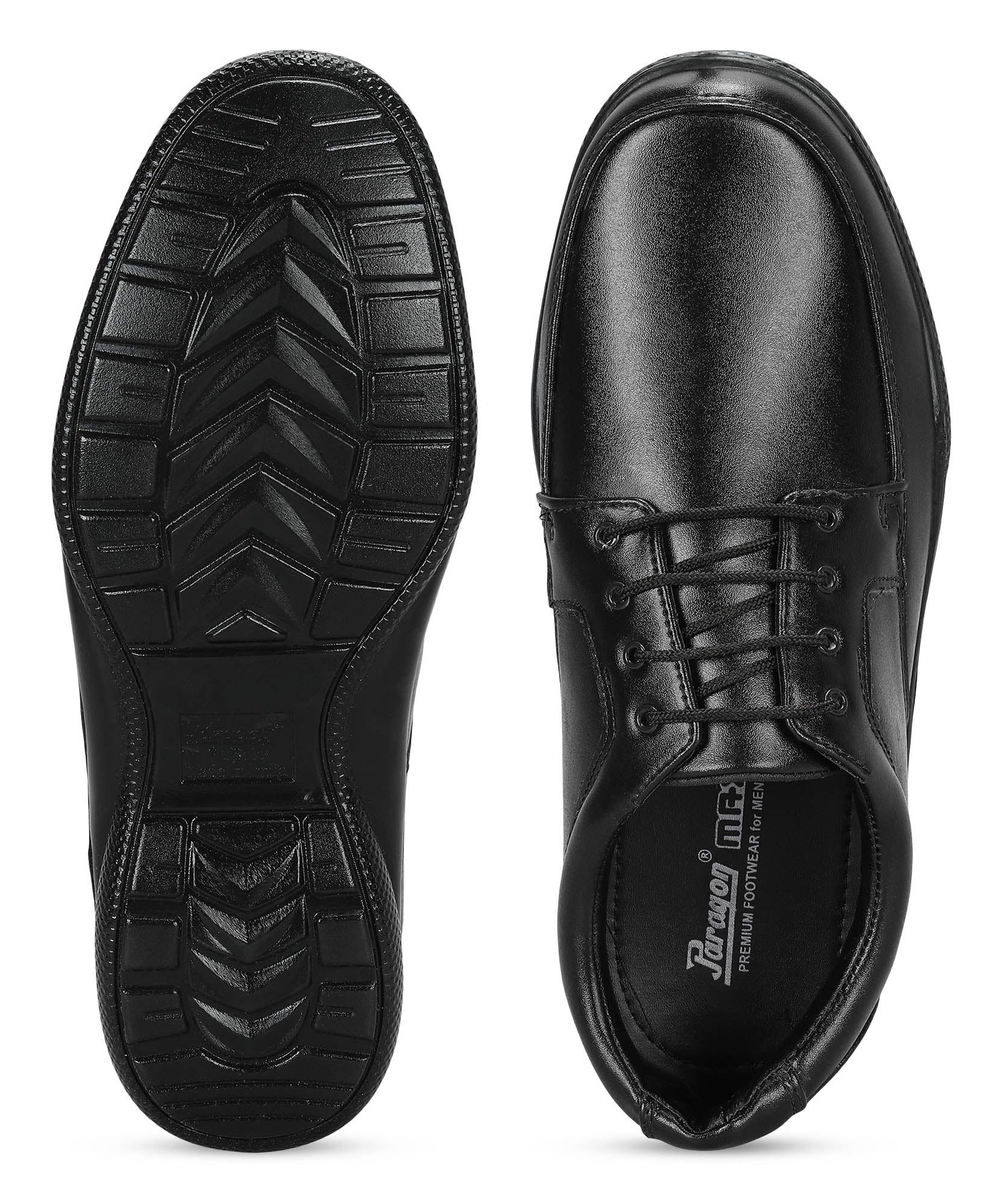 Paragon Men's Black Formal Slip On Shoes Durable Sturdy Outdoor Wear