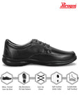 Paragon Men's Black Formal Slip On Shoes Durable Sturdy Outdoor Wear