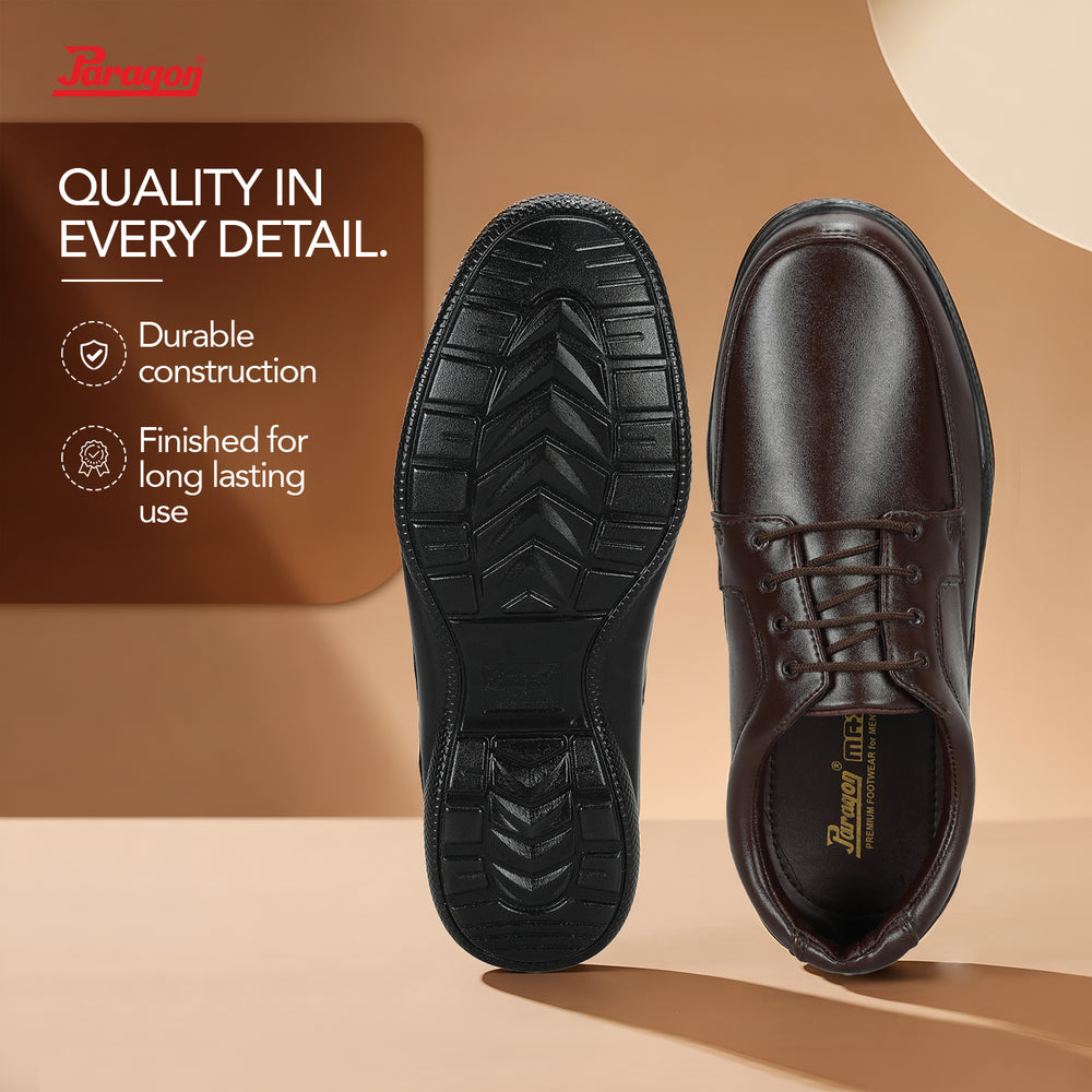 Paragon Men's Brown Formal Slip On Shoes Durable Sturdy Outdoor Wear