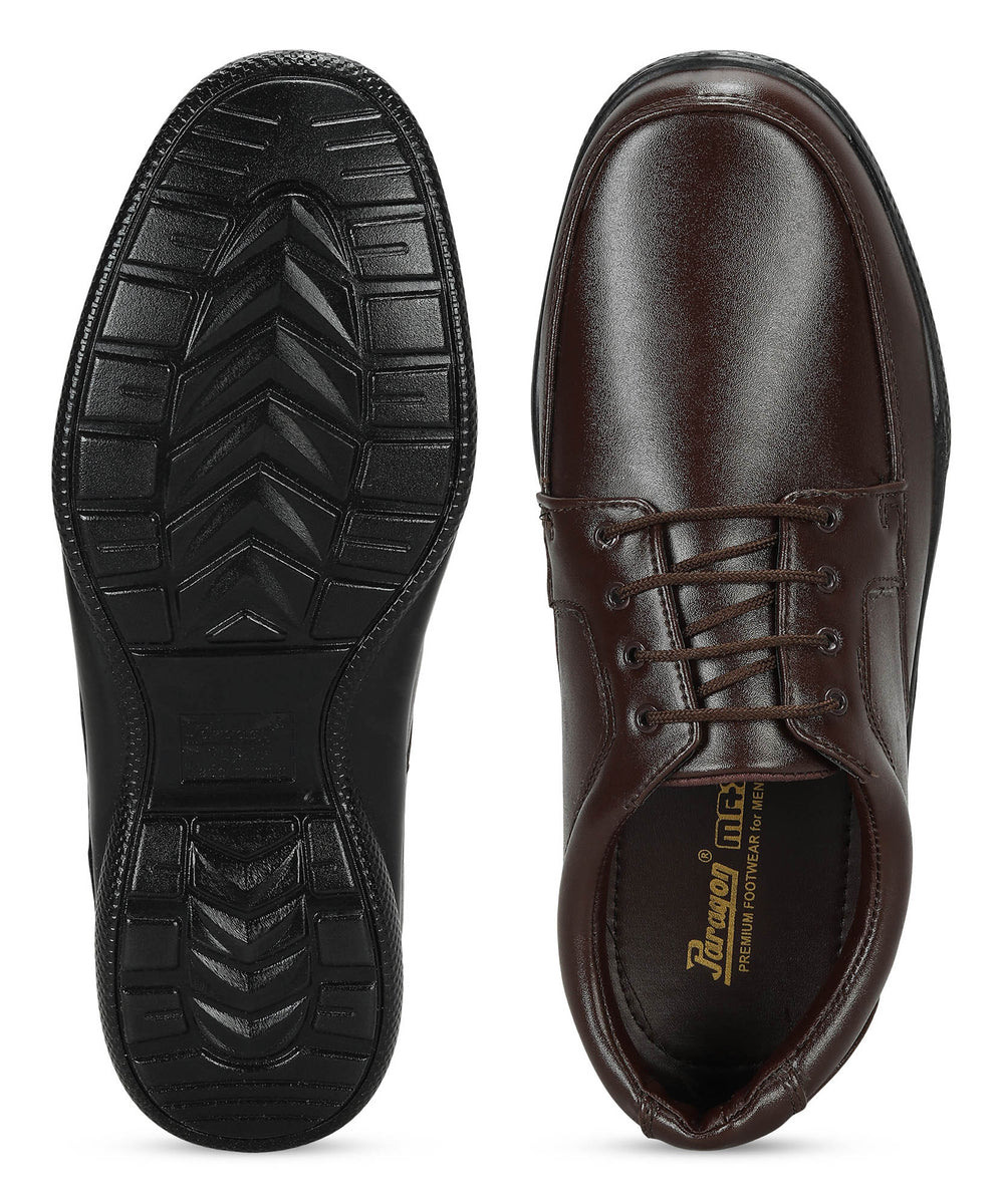 Paragon Men's Brown Formal Slip On Shoes Durable Sturdy Outdoor Wear