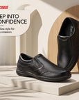 Paragon Men's Black Formal Slip On Style Loafers Durable Sturdy Office Wear