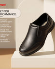 Paragon Men's Black Formal Slip On Style Loafers Durable Sturdy Office Wear