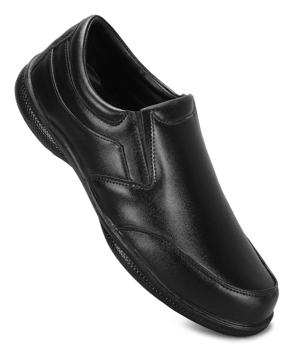 Paragon Men's Black Formal Slip On Style Loafers Durable Sturdy Office Wear