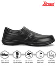 Paragon Men's Black Formal Slip On Style Loafers Durable Sturdy Office Wear