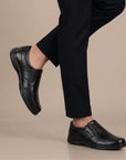 Paragon Men's Black Formal Slip On Style Loafers Durable Sturdy Office Wear