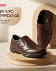 Paragon Men's Brown Formal Slip On Style Loafers Durable Sturdy Office Wear