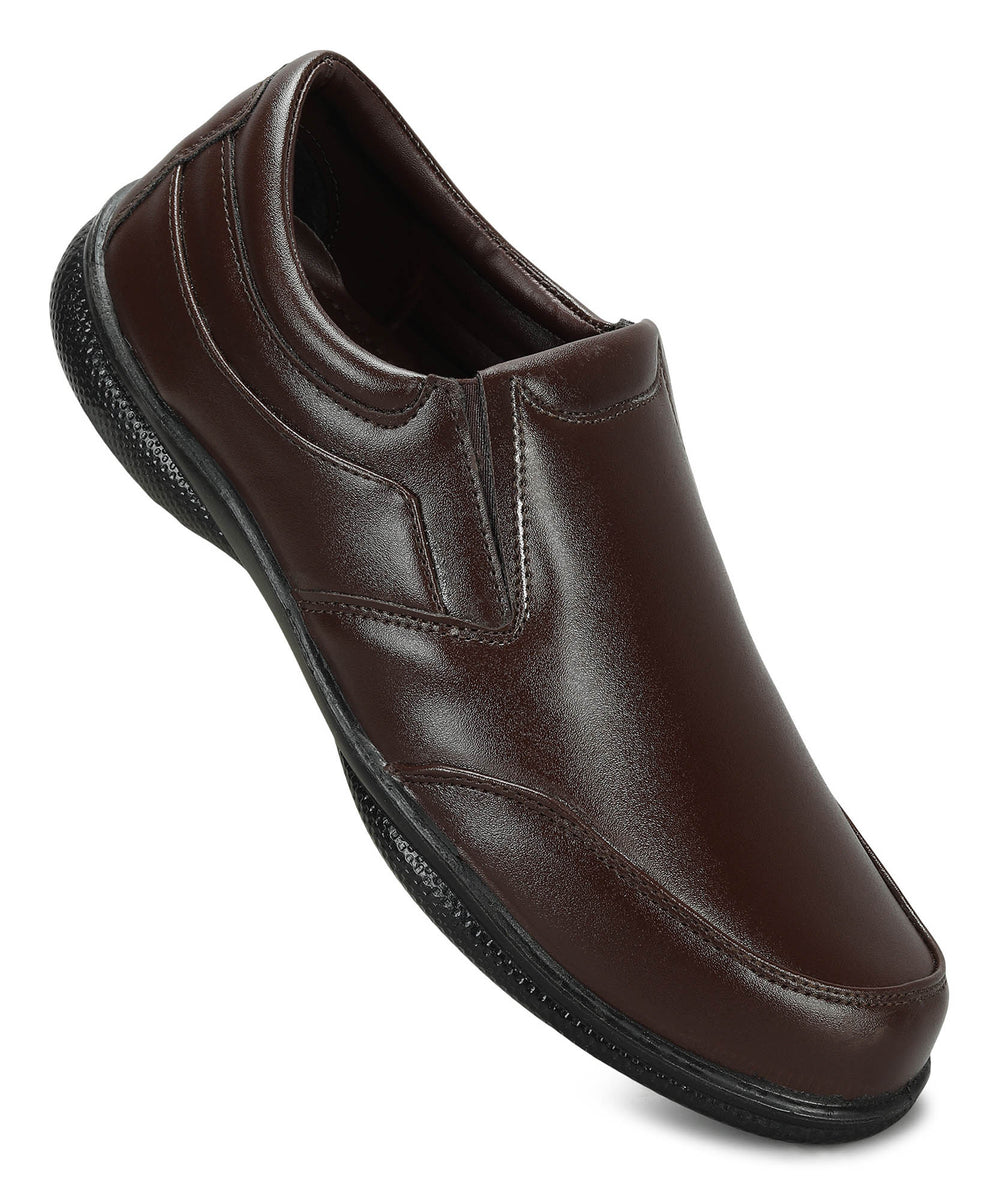 Paragon Men's Brown Formal Slip On Style Loafers Durable Sturdy Office Wear