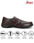 Paragon Men's Brown Formal Slip On Style Loafers Durable Sturdy Office Wear
