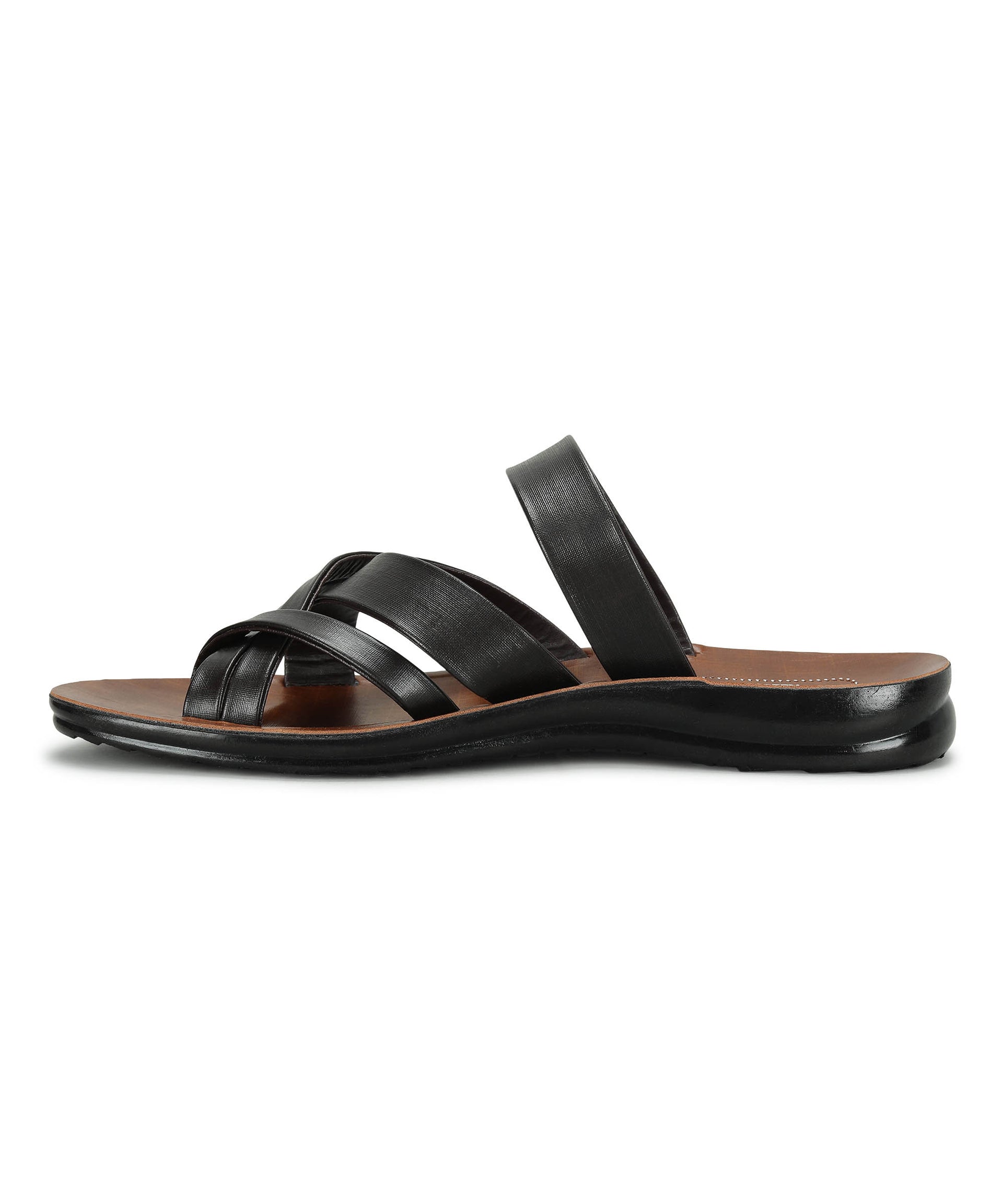 Paragon Men&#39;s Slip-on Brown Sandals for Men | Comfortable Sole &amp; Durable