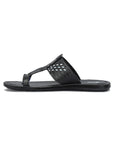 Paragon Men's Slip-on Black Sandals for Men | Comfortable Sole & Durable