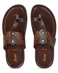 Paragon Men's Slip-on Brown Sandals for Men | Comfortable Sole & Durable