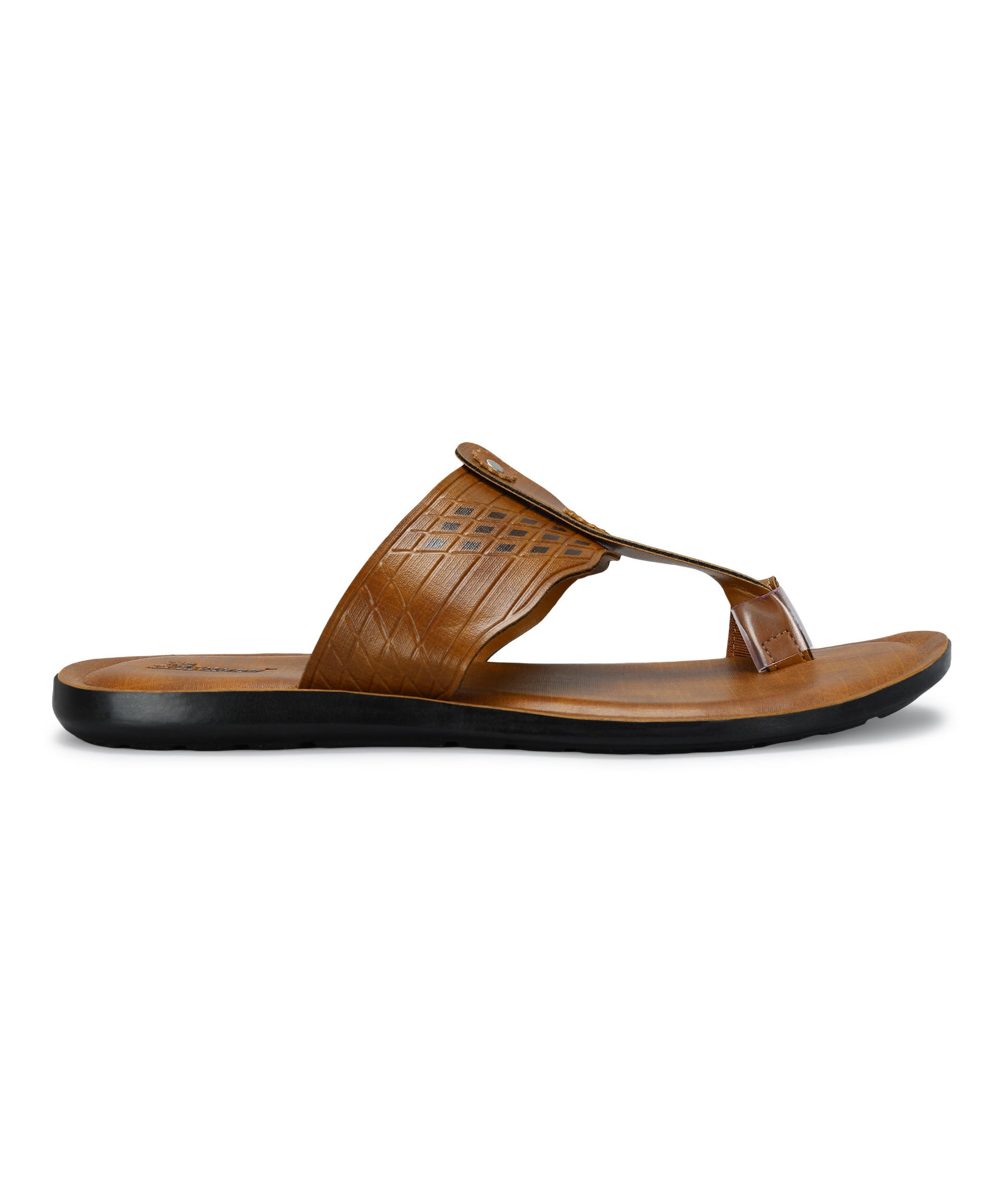 Paragon Men&#39;s Slip-on Tan Sandals for Men | Comfortable Sole &amp; Durable