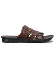 Paragon Men's Slip-on Brown Sandals for Men | Comfortable Sole & Durable