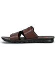 Paragon Men's Slip-on Brown Sandals for Men | Comfortable Sole & Durable