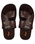 Paragon Men's Slip-on Brown Sandals for Men | Comfortable Sole & Durable