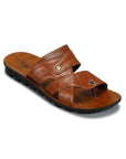 Paragon Men's Slip-on Brown Sandals for Men | Comfortable Sole & Durable