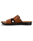 Paragon Men's Slip-on Brown Sandals for Men | Comfortable Sole & Durable