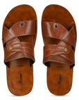 Paragon Men's Slip-on Brown Sandals for Men | Comfortable Sole & Durable