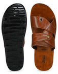 Paragon Men's Slip-on Brown Sandals for Men | Comfortable Sole & Durable