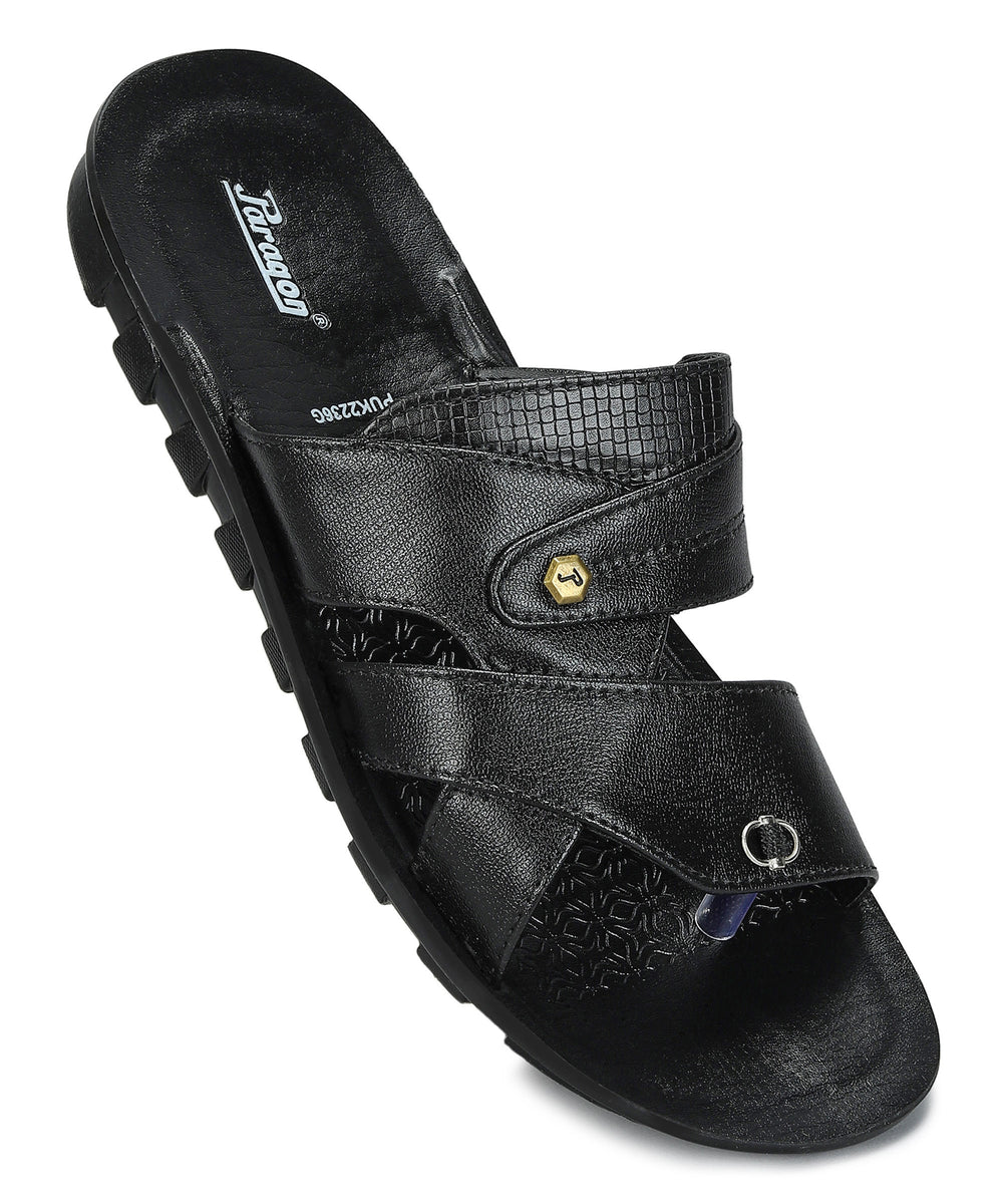 Paragon Men's Slip-on Brown Sandals for Men | Comfortable Sole &amp; Durable