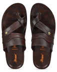 Paragon Men's Slip-on Brown Sandals for Men | Comfortable Sole & Durable