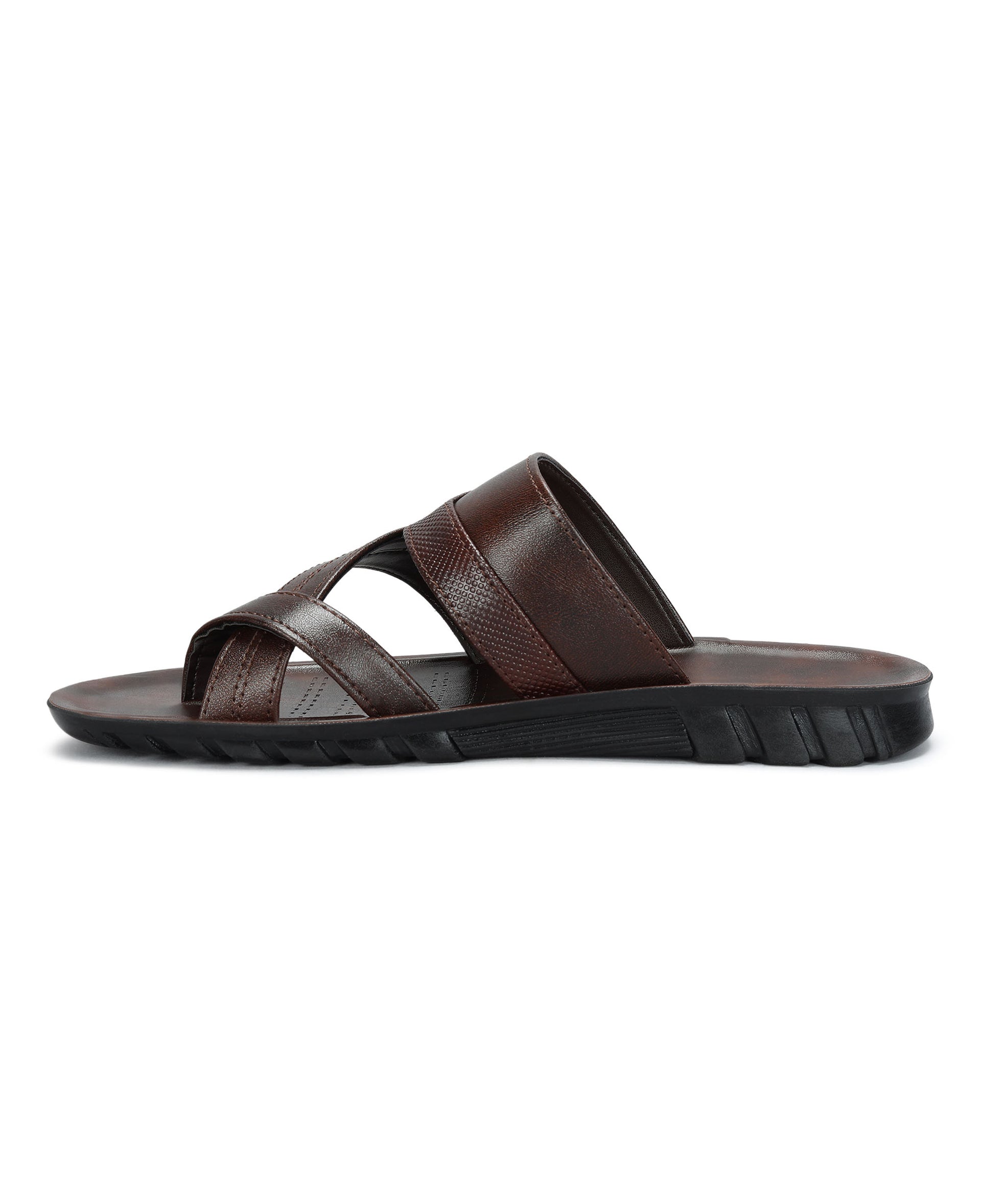 Paragon Men&#39;s Slip-on Brown Sandals for Men | Comfortable Sole &amp; Durable