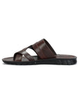 Paragon Men's Slip-on Brown Sandals for Men | Comfortable Sole & Durable