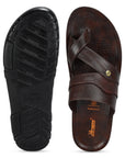 Paragon Men's Slip-on Brown Sandals for Men | Comfortable Sole & Durable