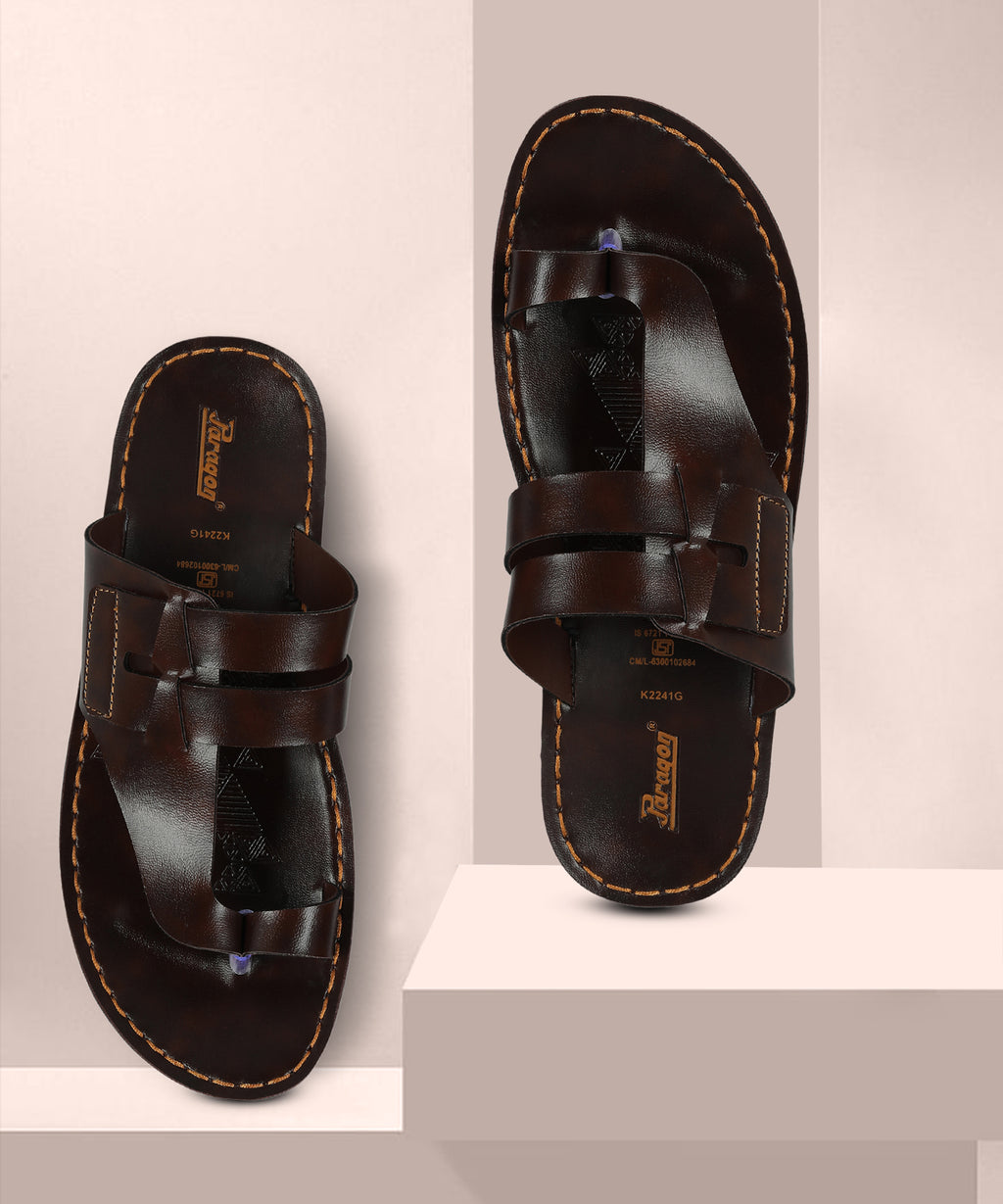 Paragon Mens 6851 Navy Camo Print Strap Flip Flops Sandals With Ergonomics Thong main image 1
