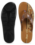 Paragon Men's Slip-on Tan Sandals for Men | Comfortable Sole & Durable