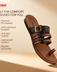 Paragon Men’s Stylish Sandals | Cushioned Footbed, Adjustable Buckle & Strong Grip Sole
