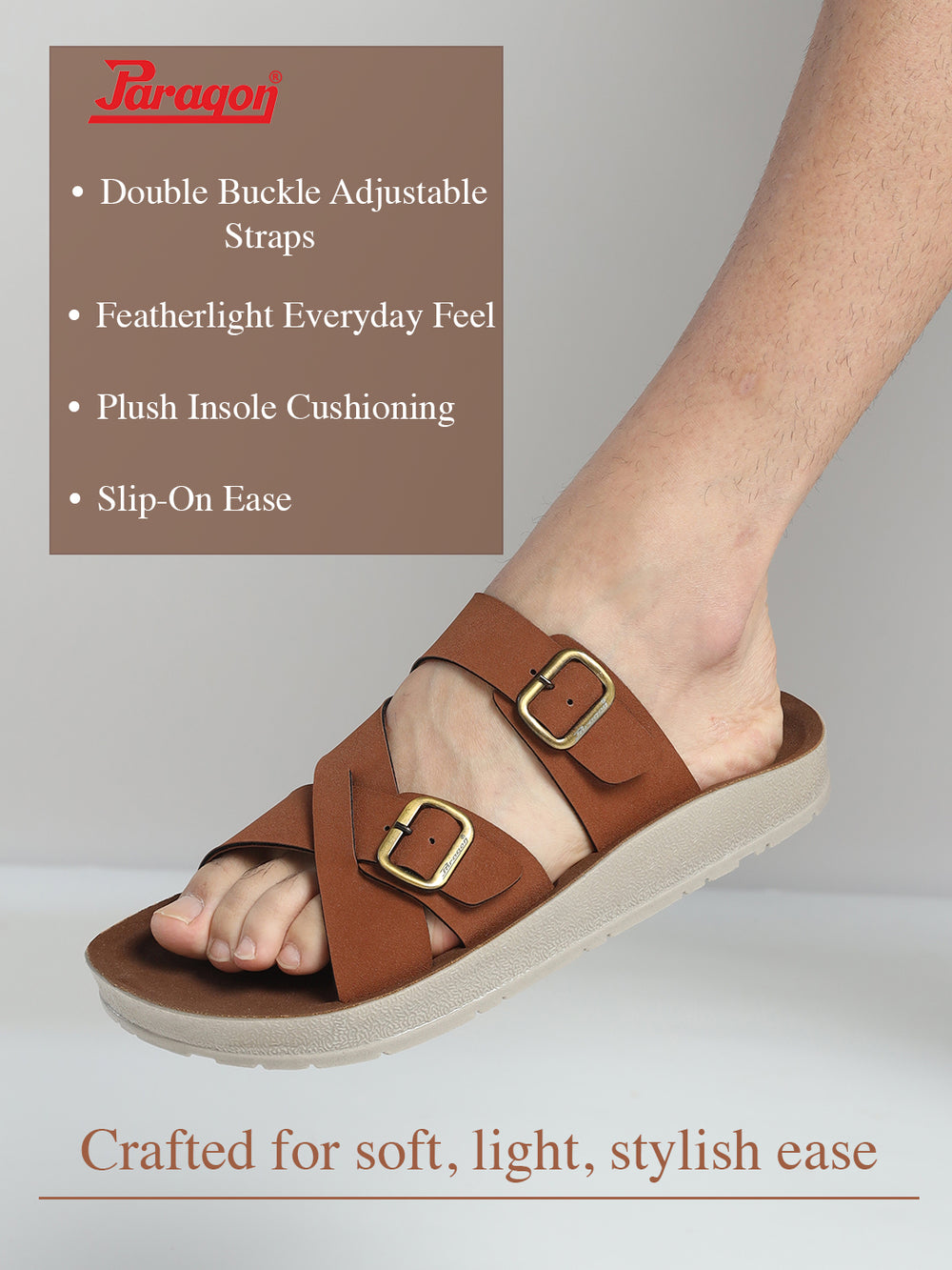 Paragon Men Sandals Lightweight Comfortable Easy Slip On Daily Use