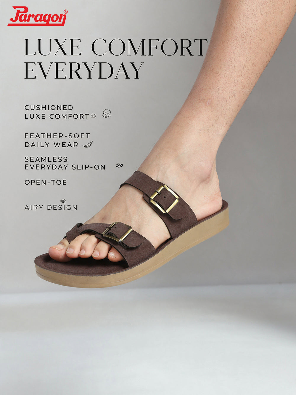 Paragon Men Casual Comfort Sandals Toe Loop Lightweight Daily Outdoor Wear
