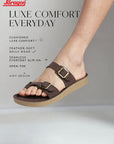 Paragon Men Casual Comfort Sandals Toe Loop Lightweight Daily Outdoor Wear
