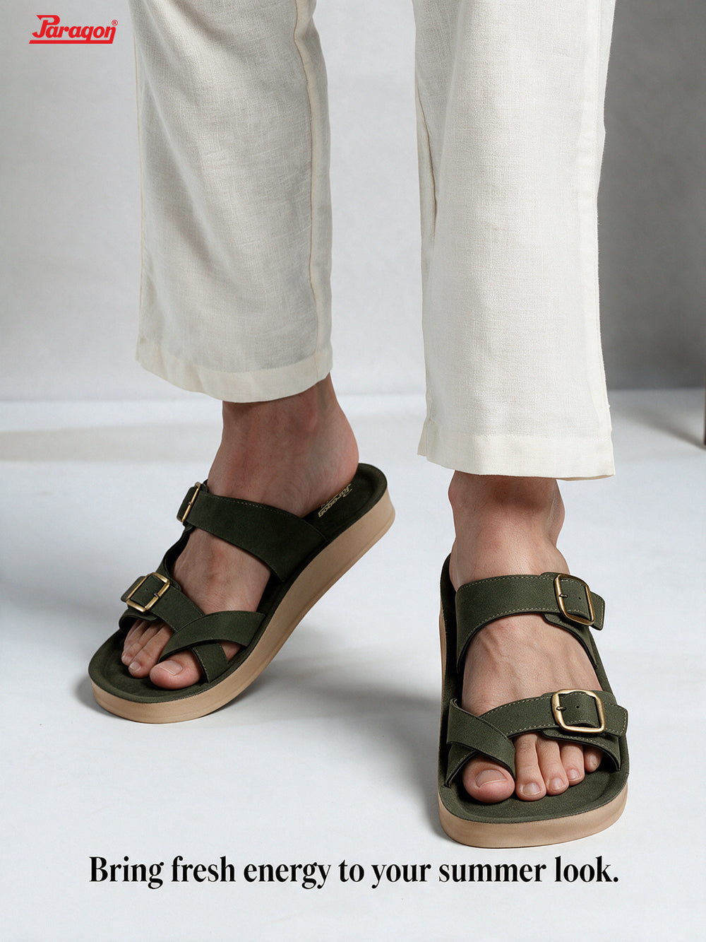 Paragon Men Casual Comfort Sandals Toe Loop Lightweight Daily Outdoor Wear